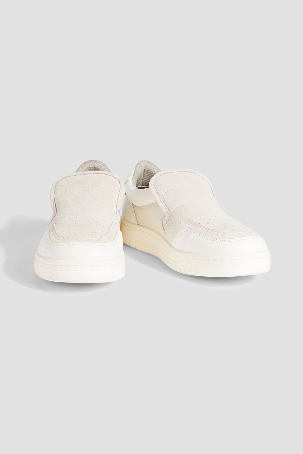 ACNE STUDIOS Suede and leather slip-on sneakers
