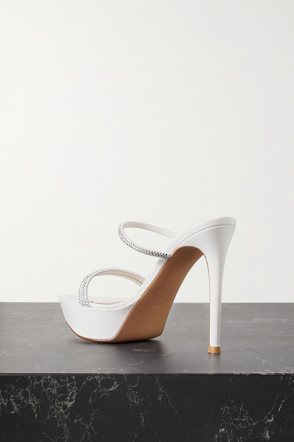 GIANVITO ROSSI Cannes crystal-embellished leather platform sandals