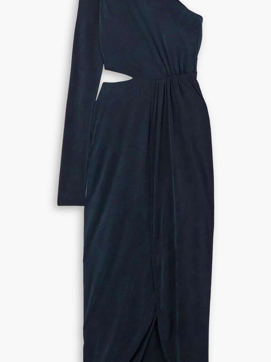 suani one-sleeve cutout stretch-jersey maxi dress