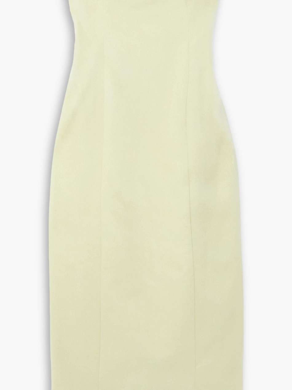 punta strapless cotton and silk-organza midi dress