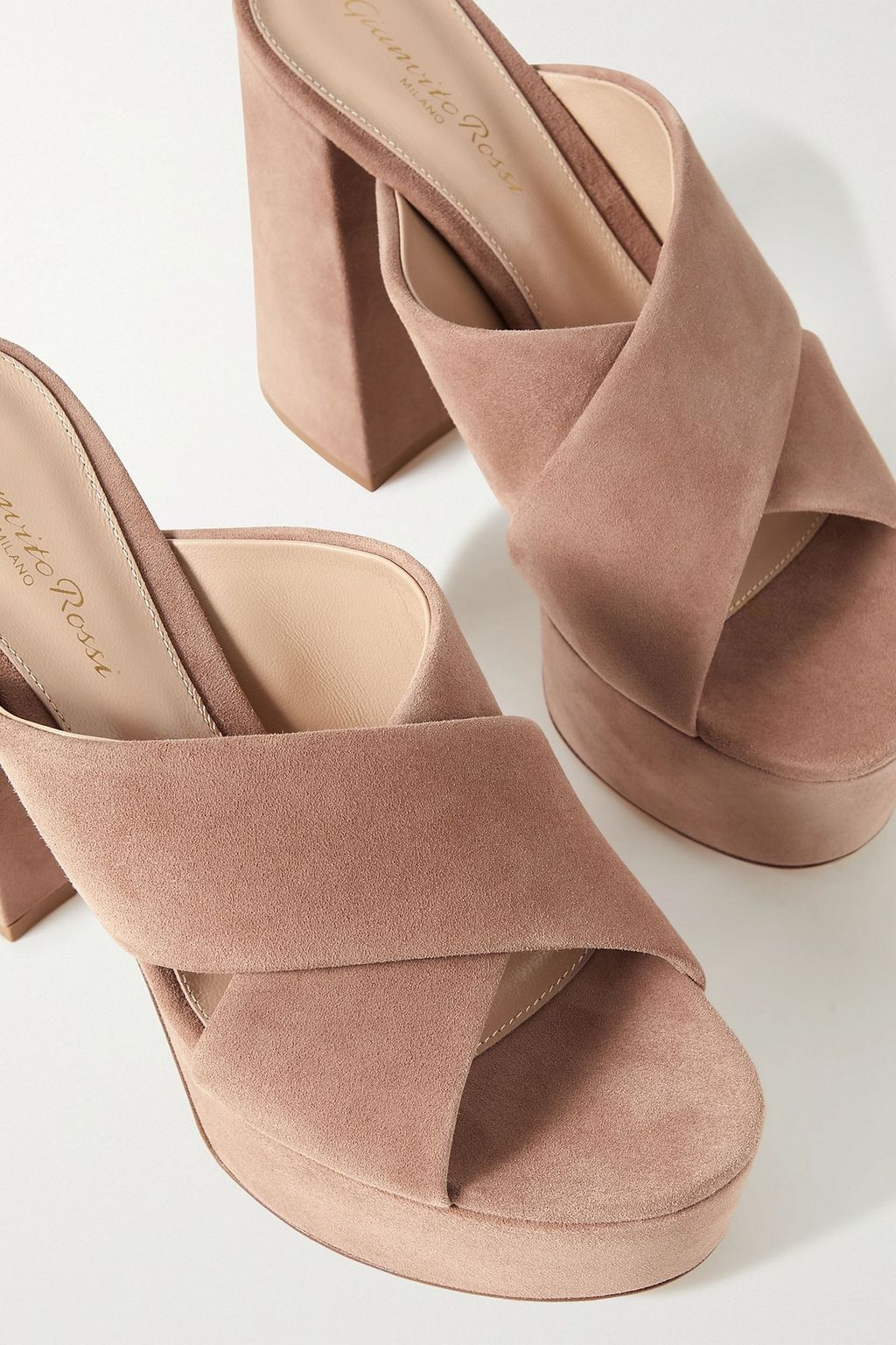 GIANVITO ROSSI 70 nubuck platform sandals