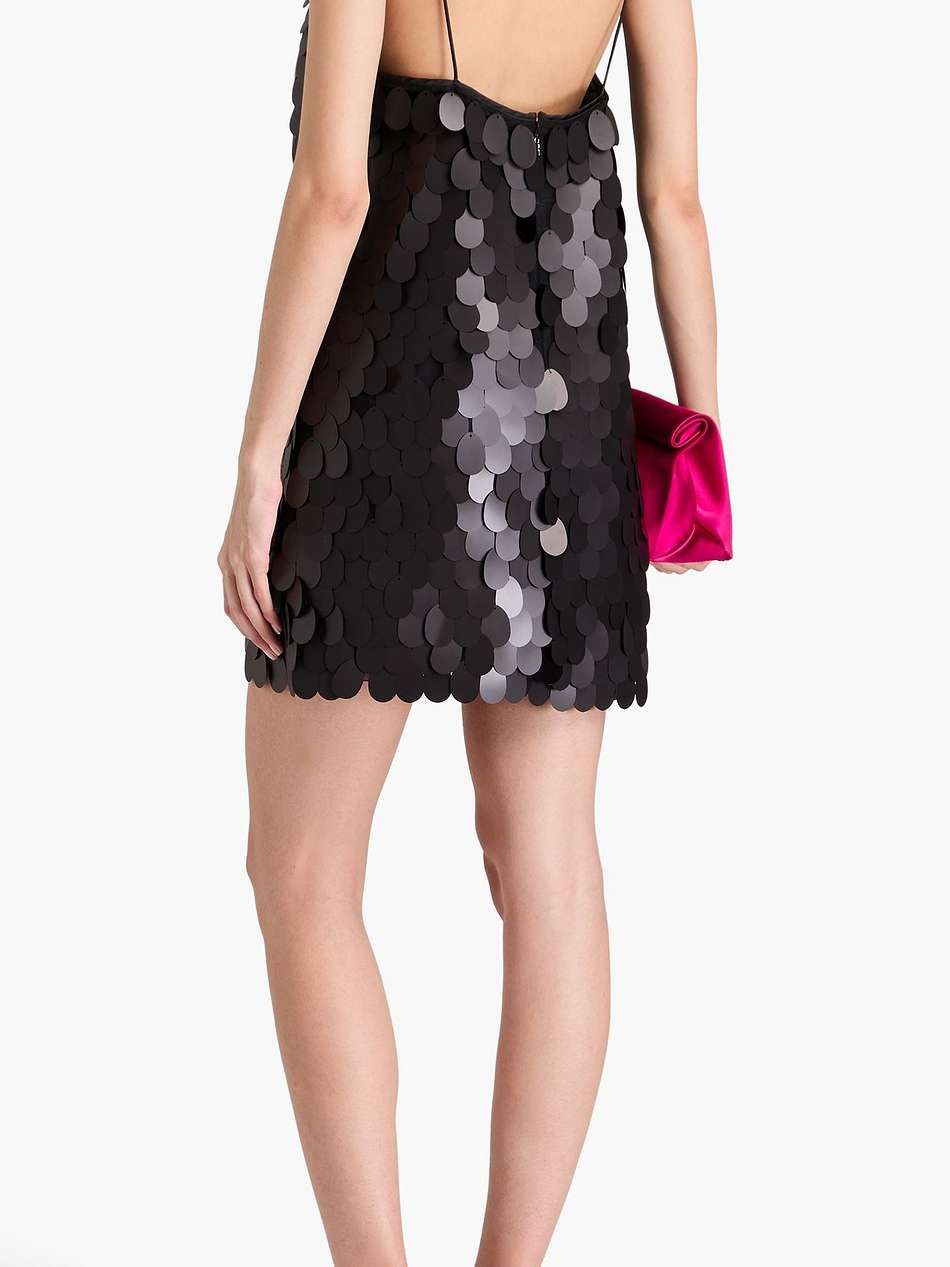 sequined tulle mini dress