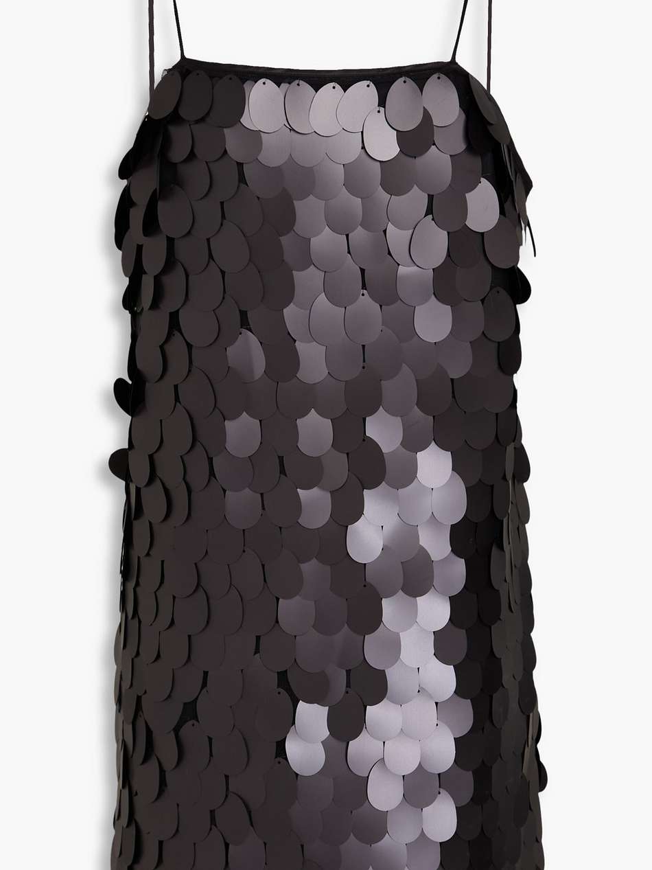 sequined tulle mini dress