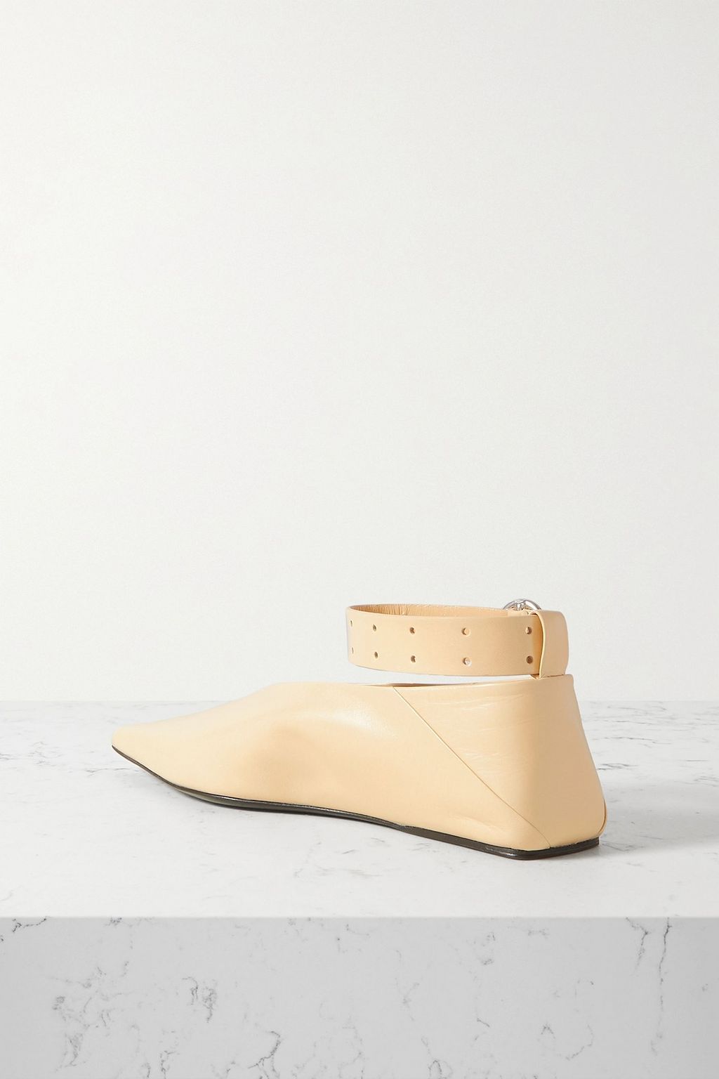 JIL SANDER Leather point-toe flats