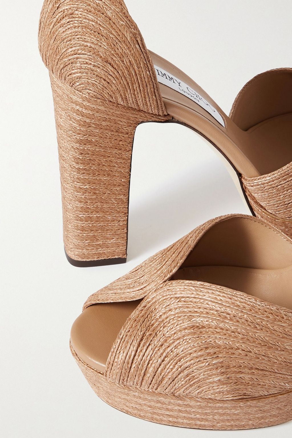 JIMMY CHOO Delilah 120 raffia platform sandals