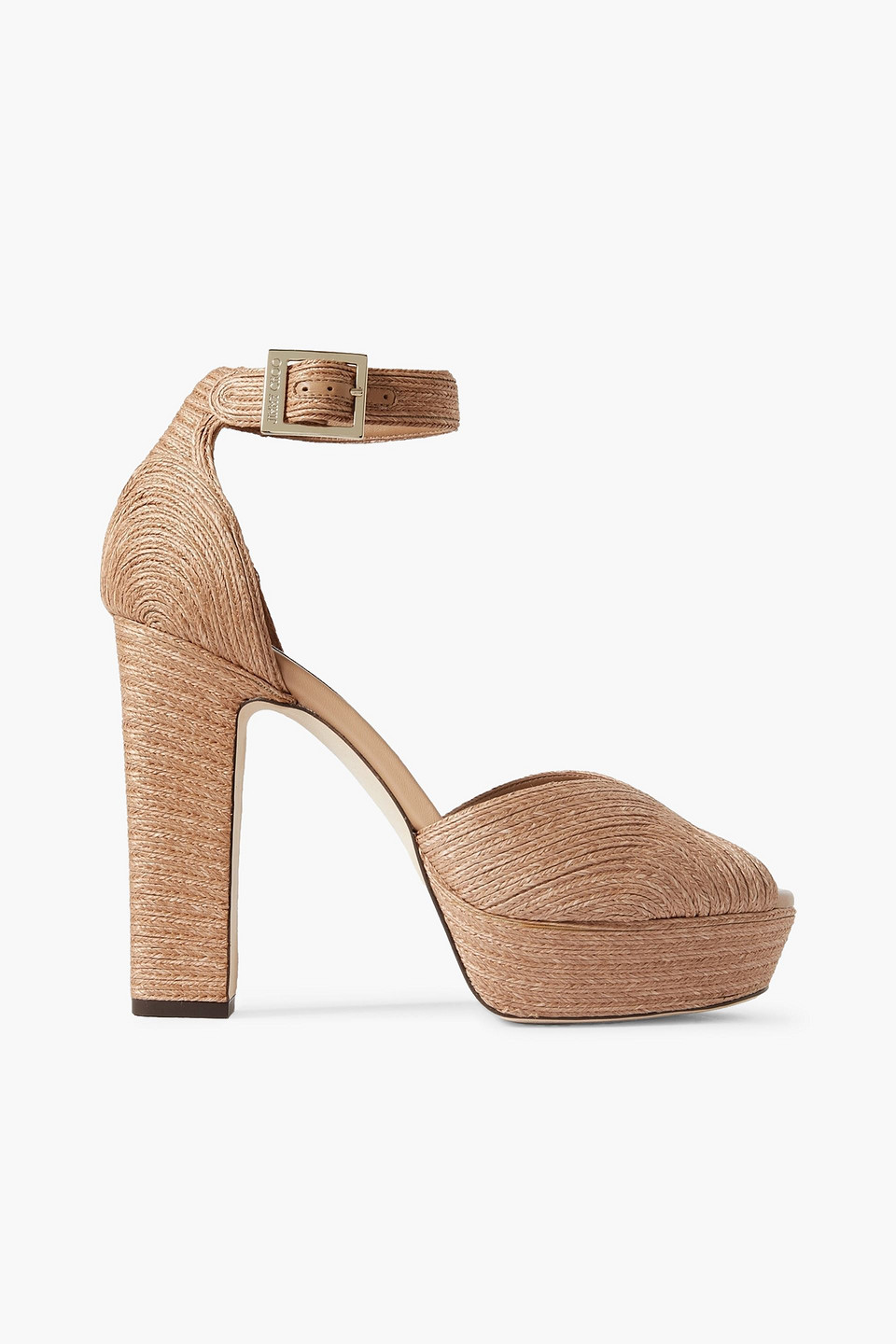Jimmy Choo Delilah 120 Raffia Platform Sandals