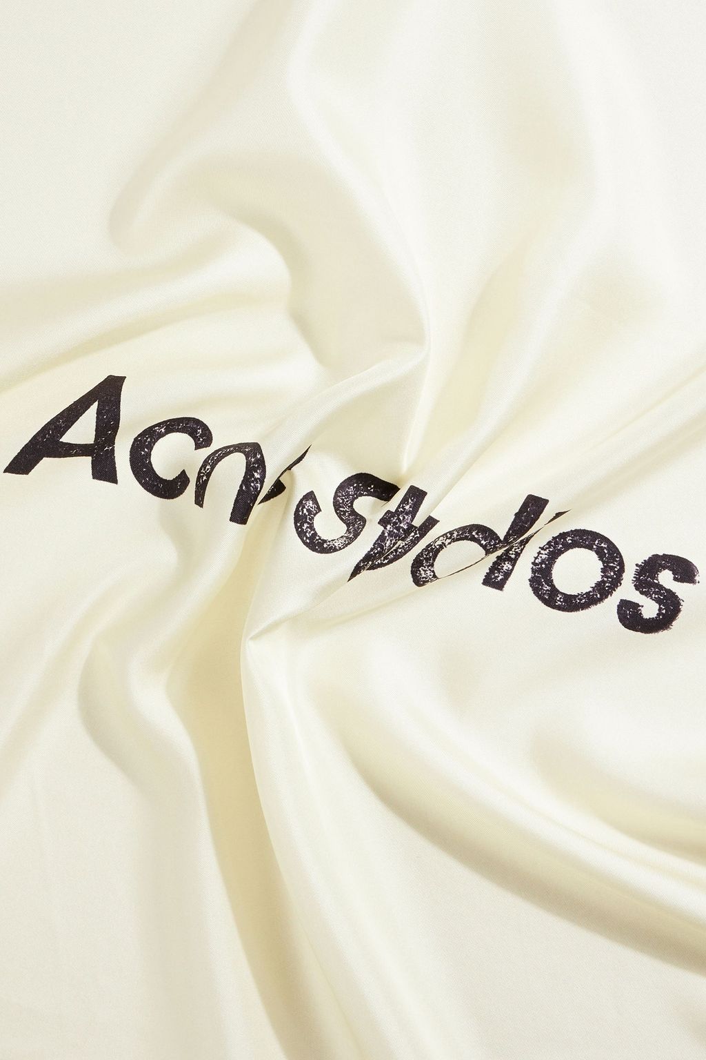 ACNE STUDIOS Logo-print silk-twill scarf