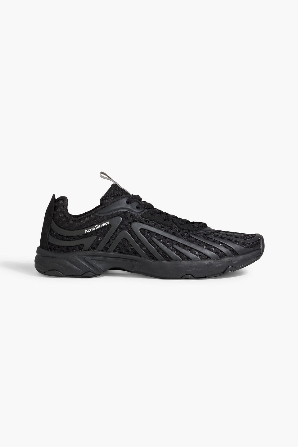 Acne Studios Mesh And Rubber Sneakers In Black