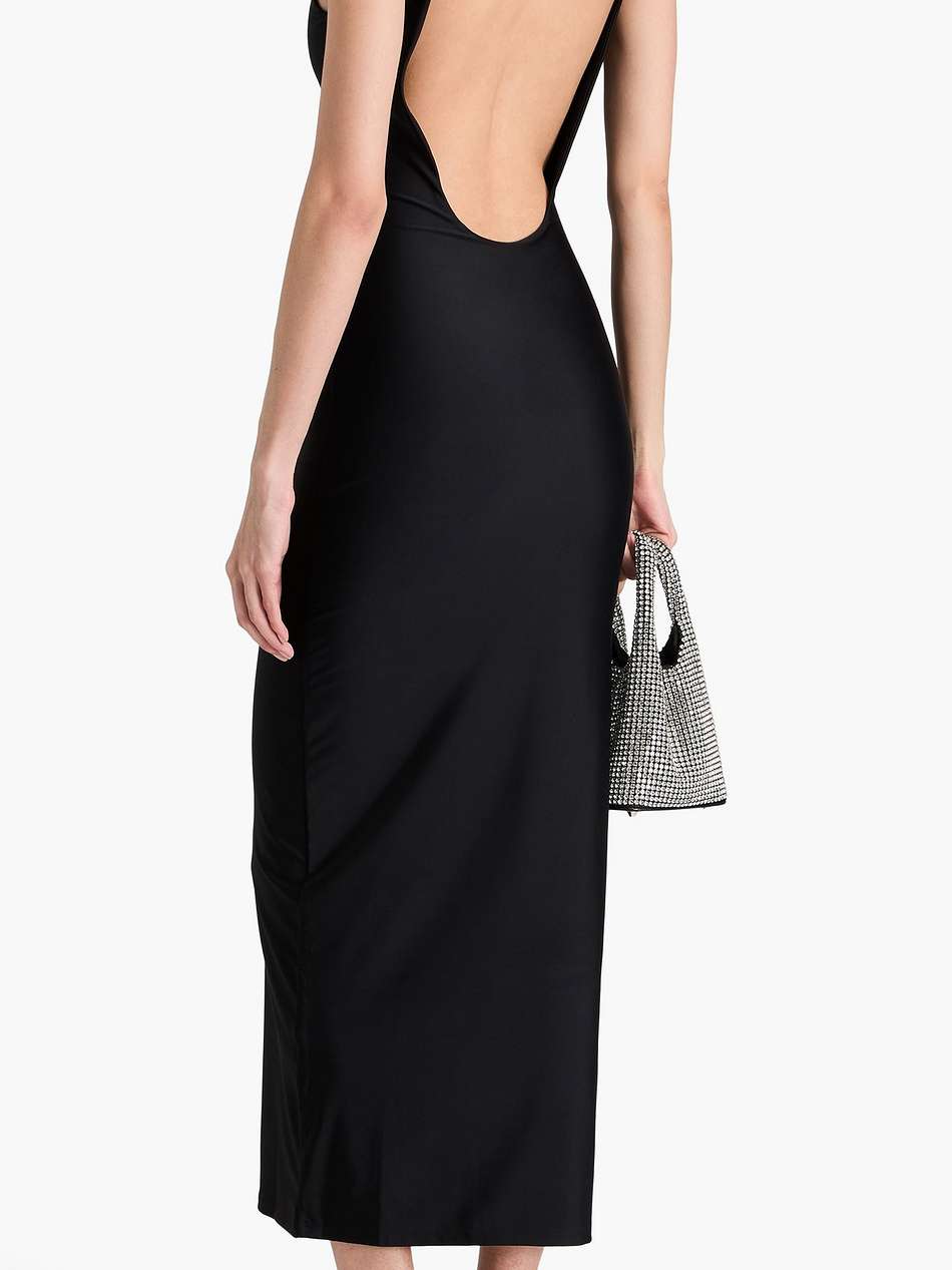 embellished stretch-jersey midi dress