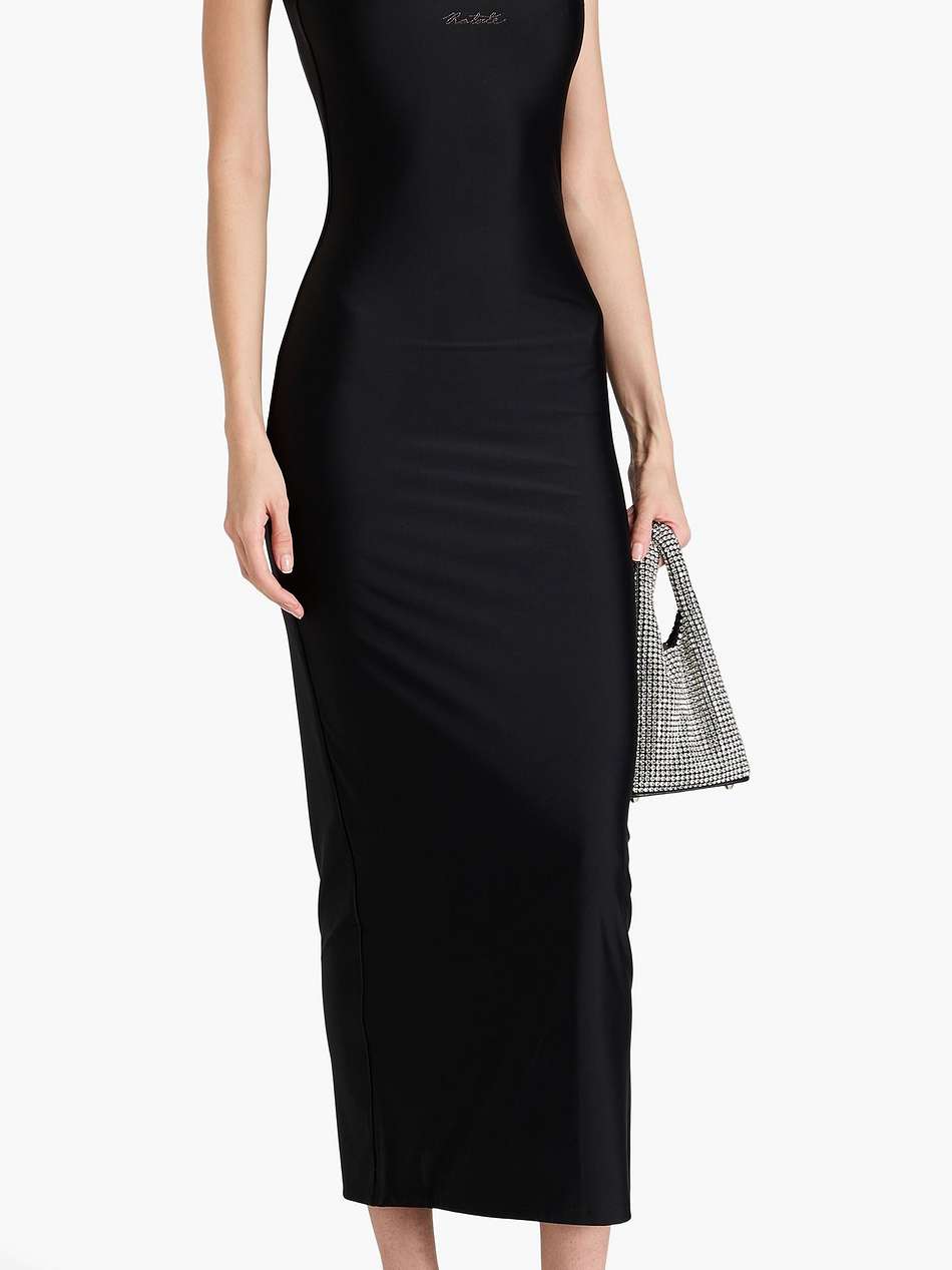 embellished stretch-jersey midi dress