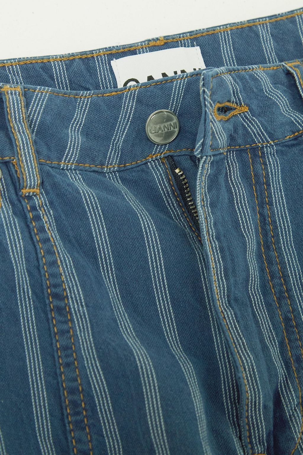 GANNI Striped boyfriend jeans