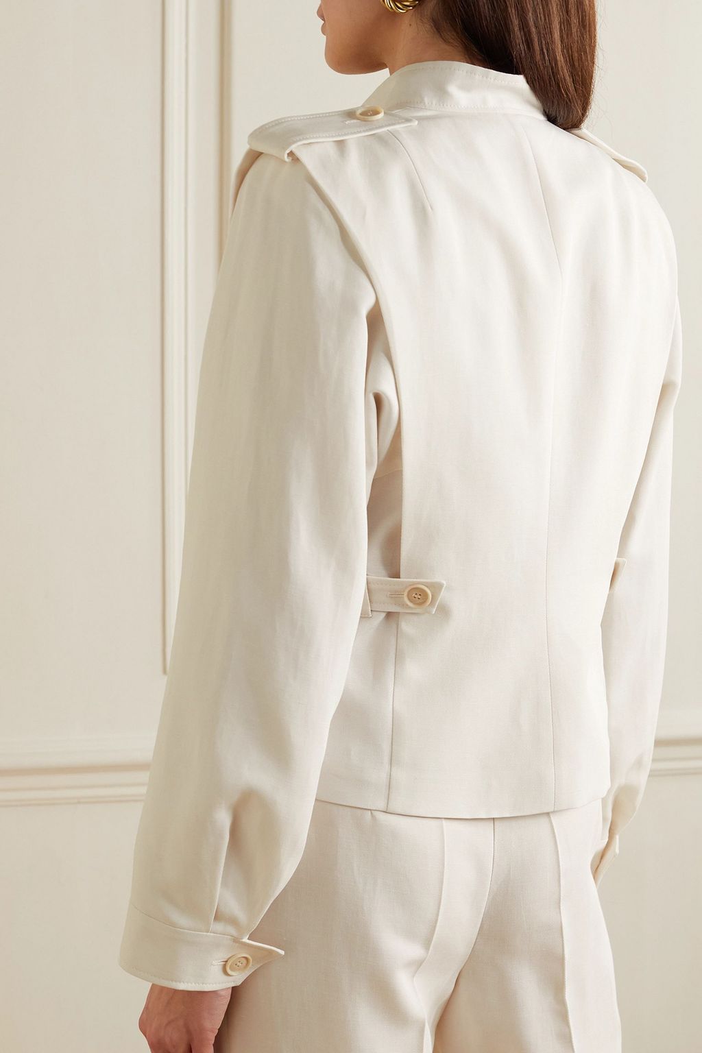 AKRIS Gregory cotton and linen-blend twill jacket