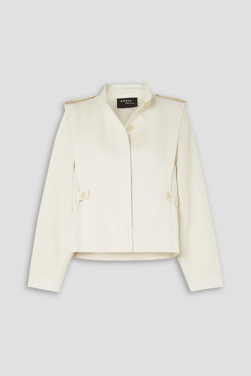 Akris Gregory Cotton And Linen-blend Twill Jacket In Ecru