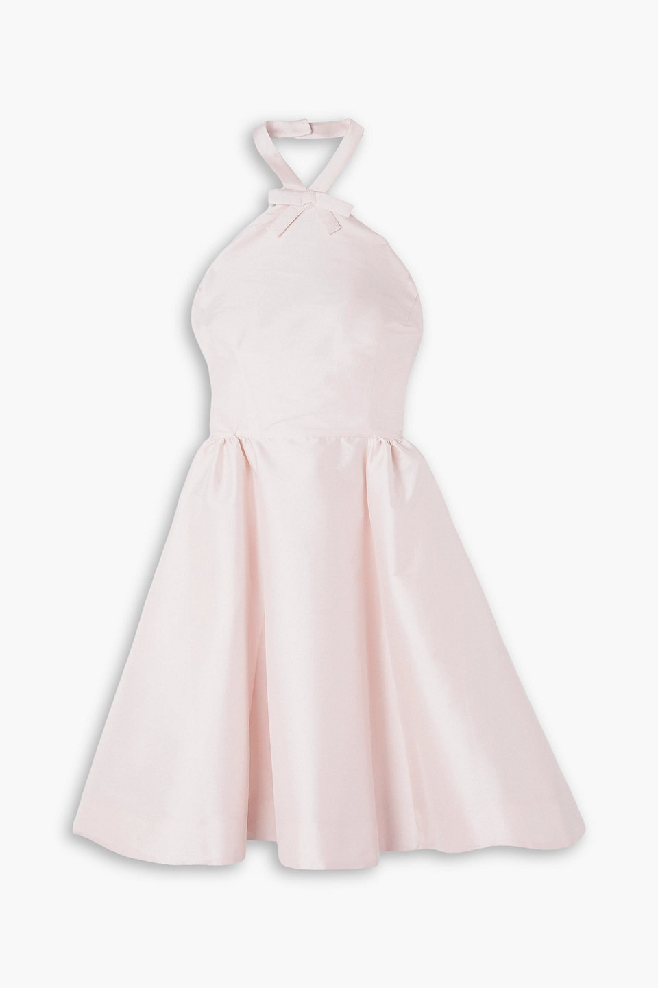 Bernadette Jones Bow-embellished Taffeta Mini Dress In Pastel Pink