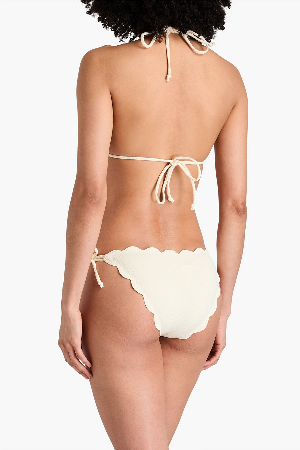 MARYSIA BROADWAY SCALLOPED SEERSUCKER TRIANGLE BIKINI TOP