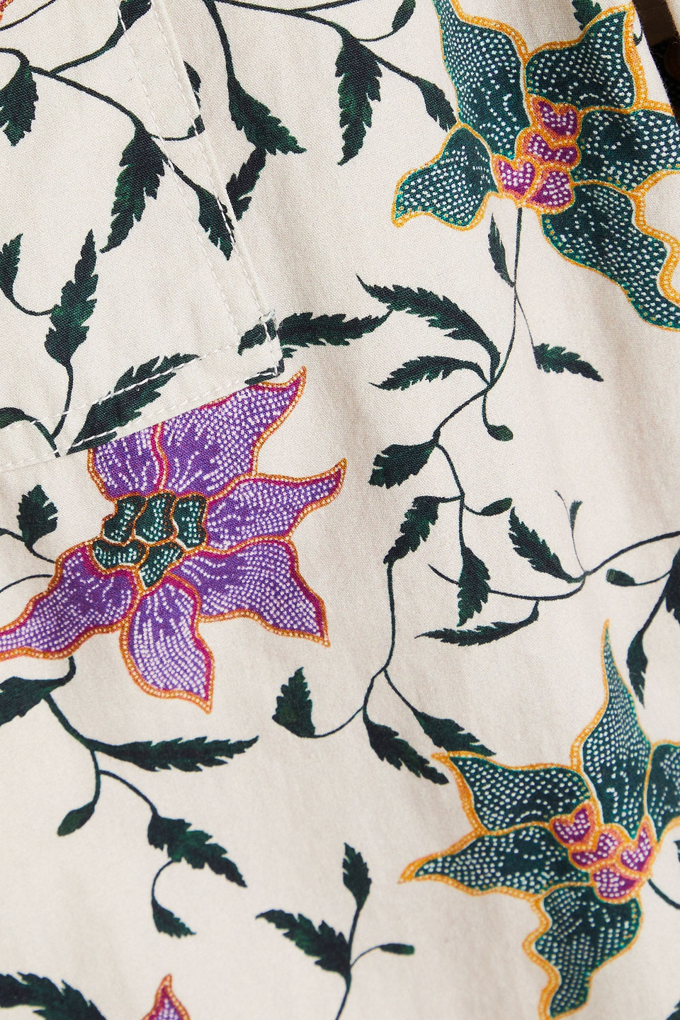 Isabel Marant Floral Print Long-sleeve Jumpsuit In Naturfarben