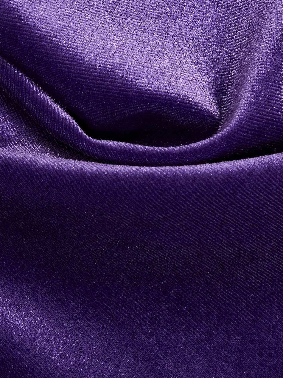 draped stretch-velvet gown