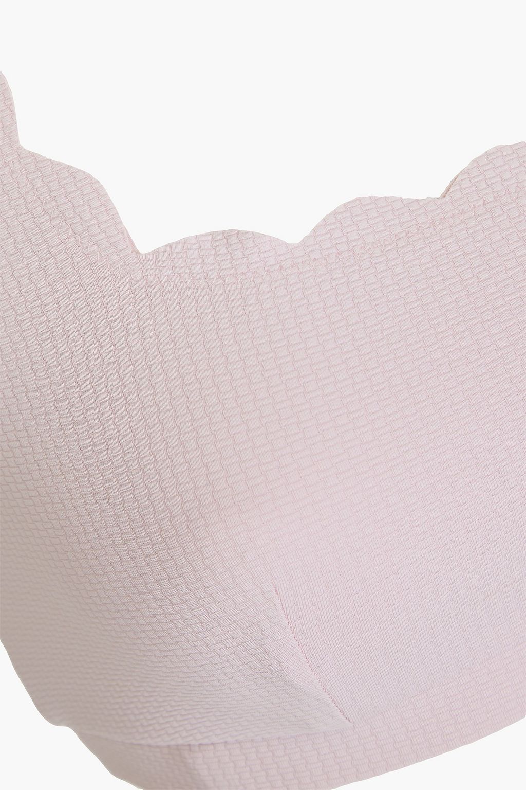 MARYSIA Palm Springs scalloped seersucker bikini top