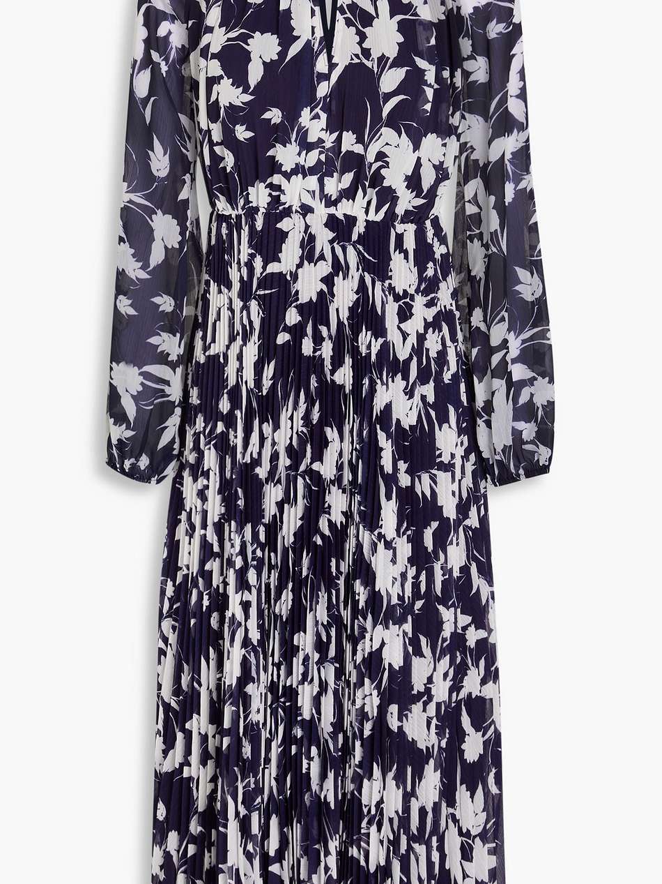 abbie floral-print chiffon midi dress