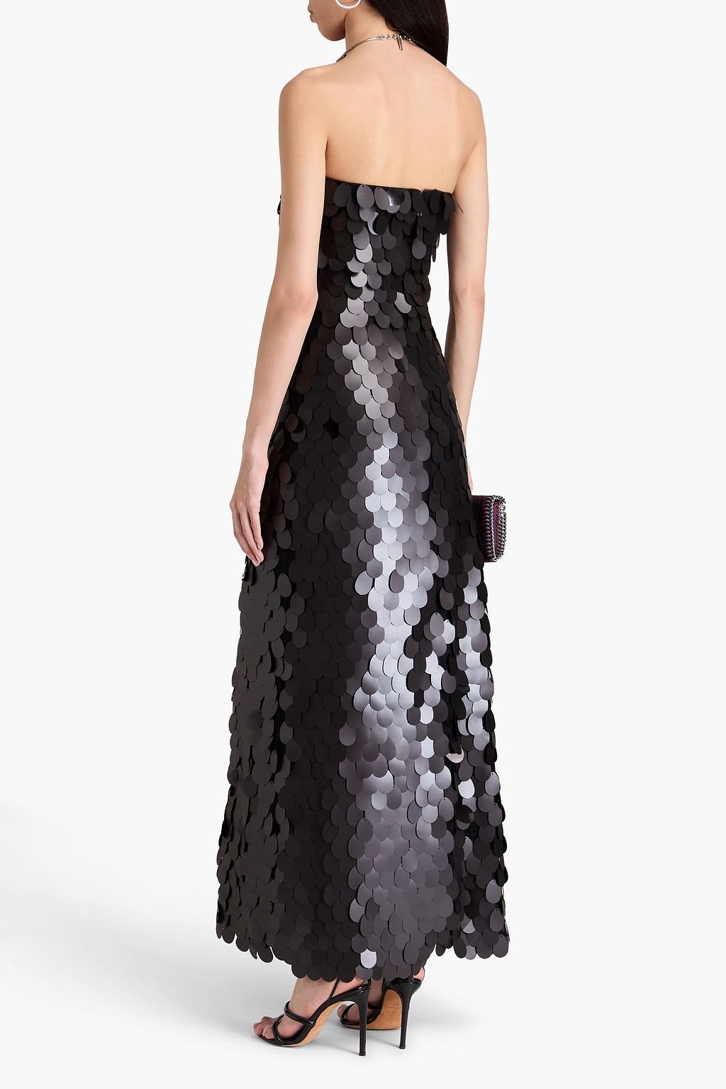 ROTATE BIRGER CHRISTENSEN Strapless sequined tulle maxi dress