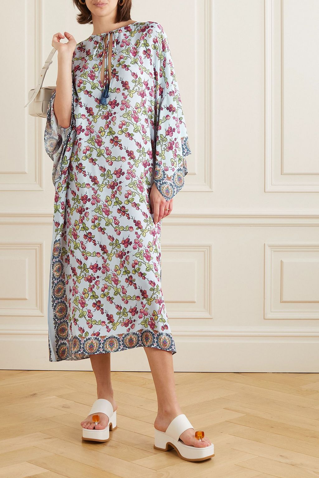 ETRO Printed crepe de chine kaftan