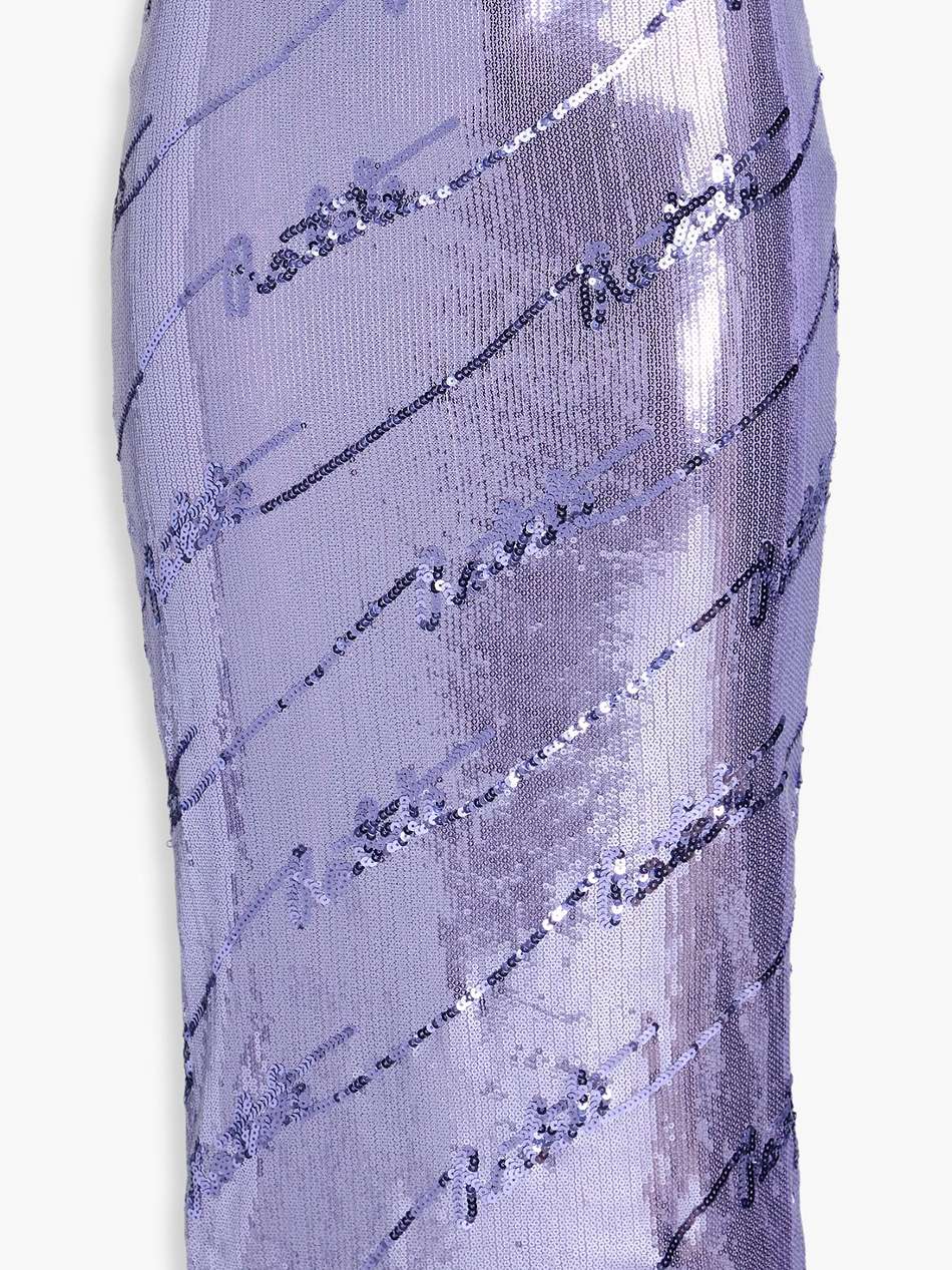 sequined stretch-mesh midi skirt