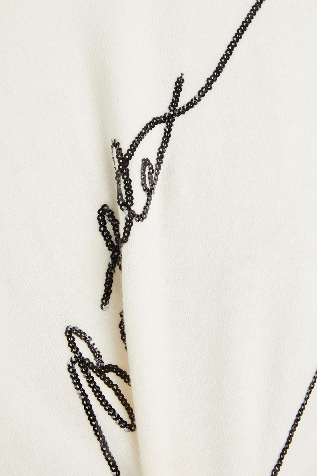 ROTATE BIRGER CHRISTENSEN 시퀸 장식 코튼 혼방 크롭 스웨터
