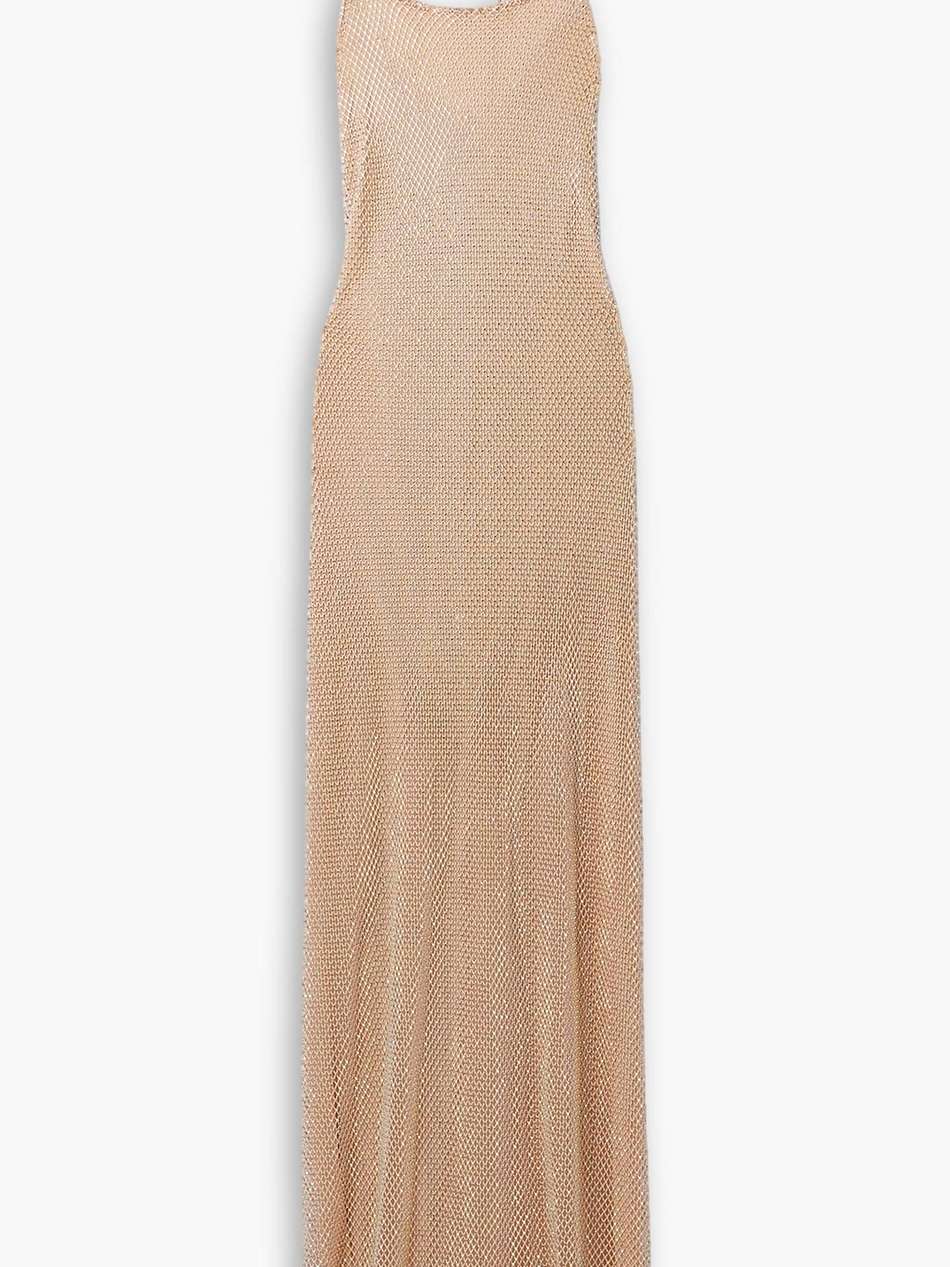 calvert crystal-embellished mesh maxi dress