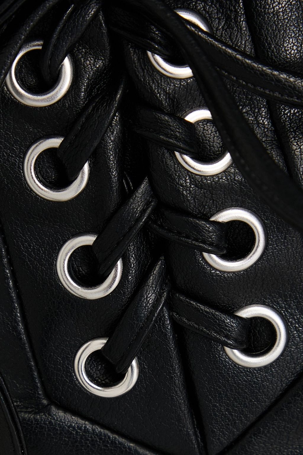 ROTATE BIRGER CHRISTENSEN フェイクレザー フレアパンツ レースアップ