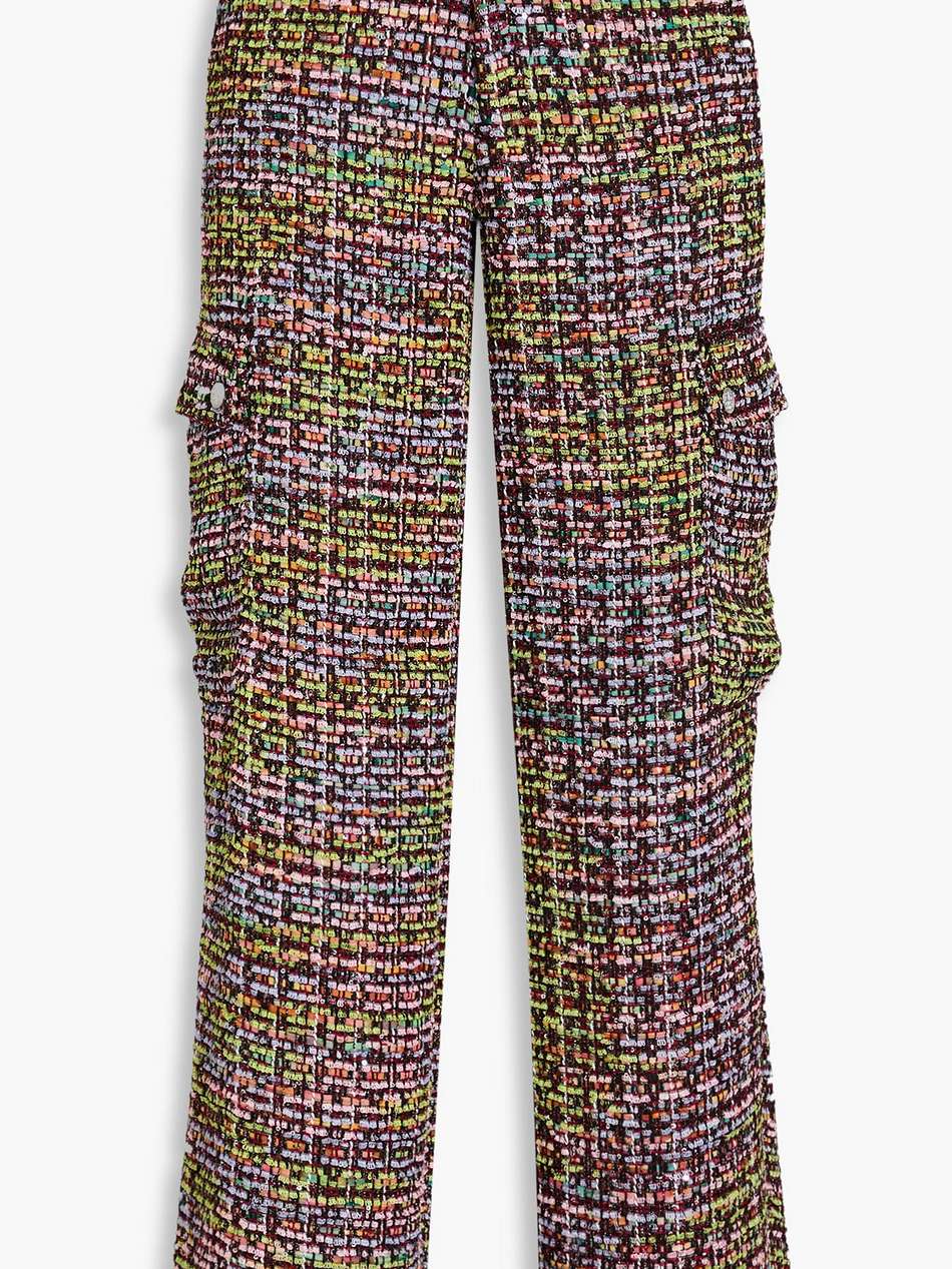 bouclé-tweed cargo pants