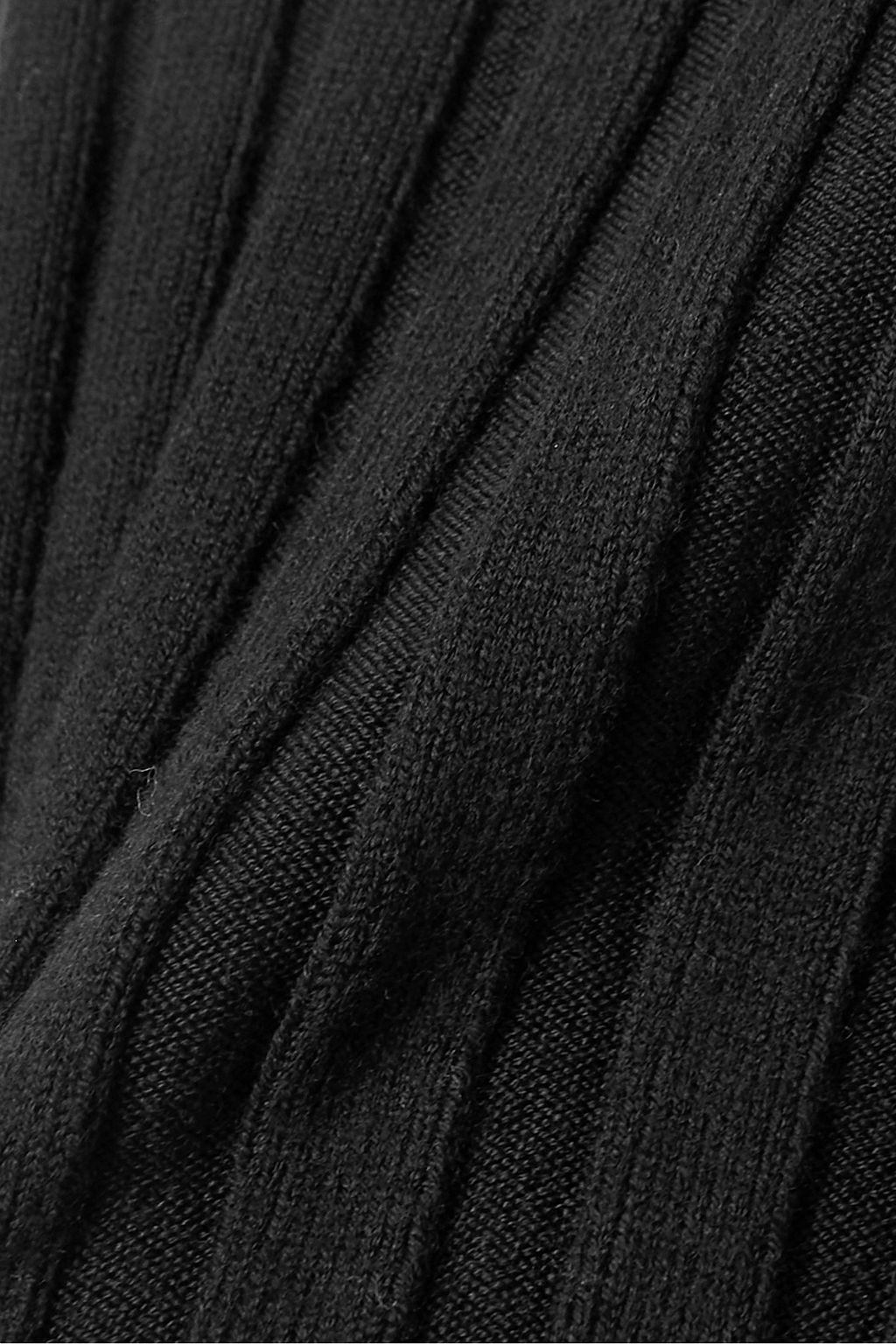 ANINE BING Mariah off-the-shoulder ribbed wool mini dress