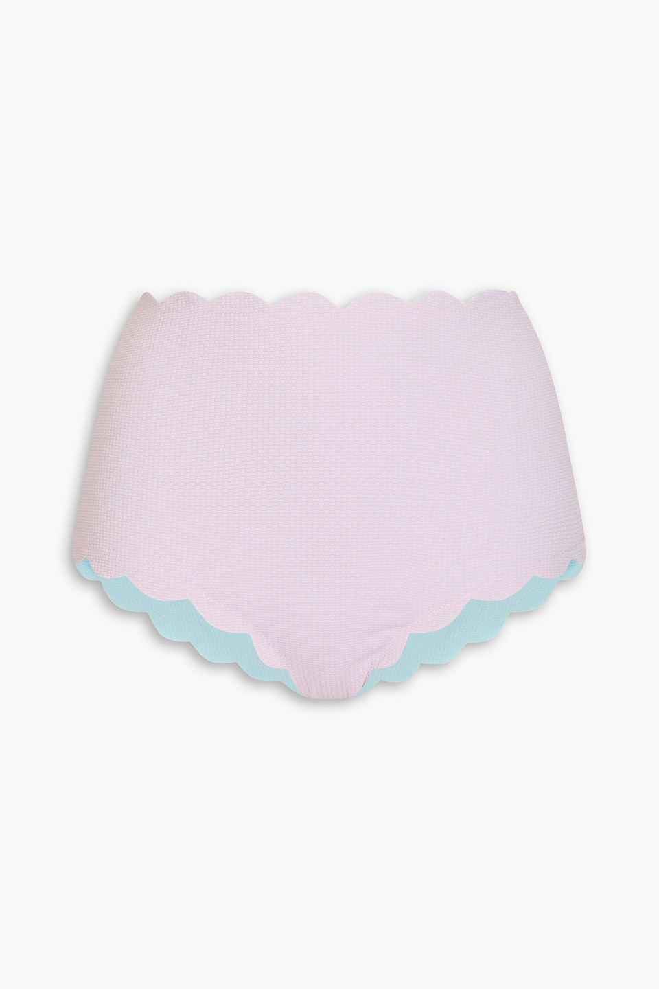 Marysia Santa Monica Reversible Scalloped Seersucker Bikini Briefs In Lilac