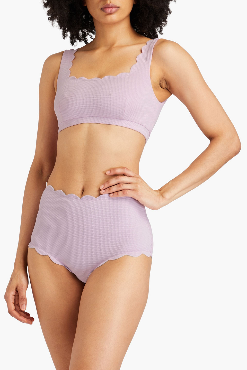 MARYSIA SANTA MONICA REVERSIBLE SCALLOPED SEERSUCKER BIKINI BRIEFS
