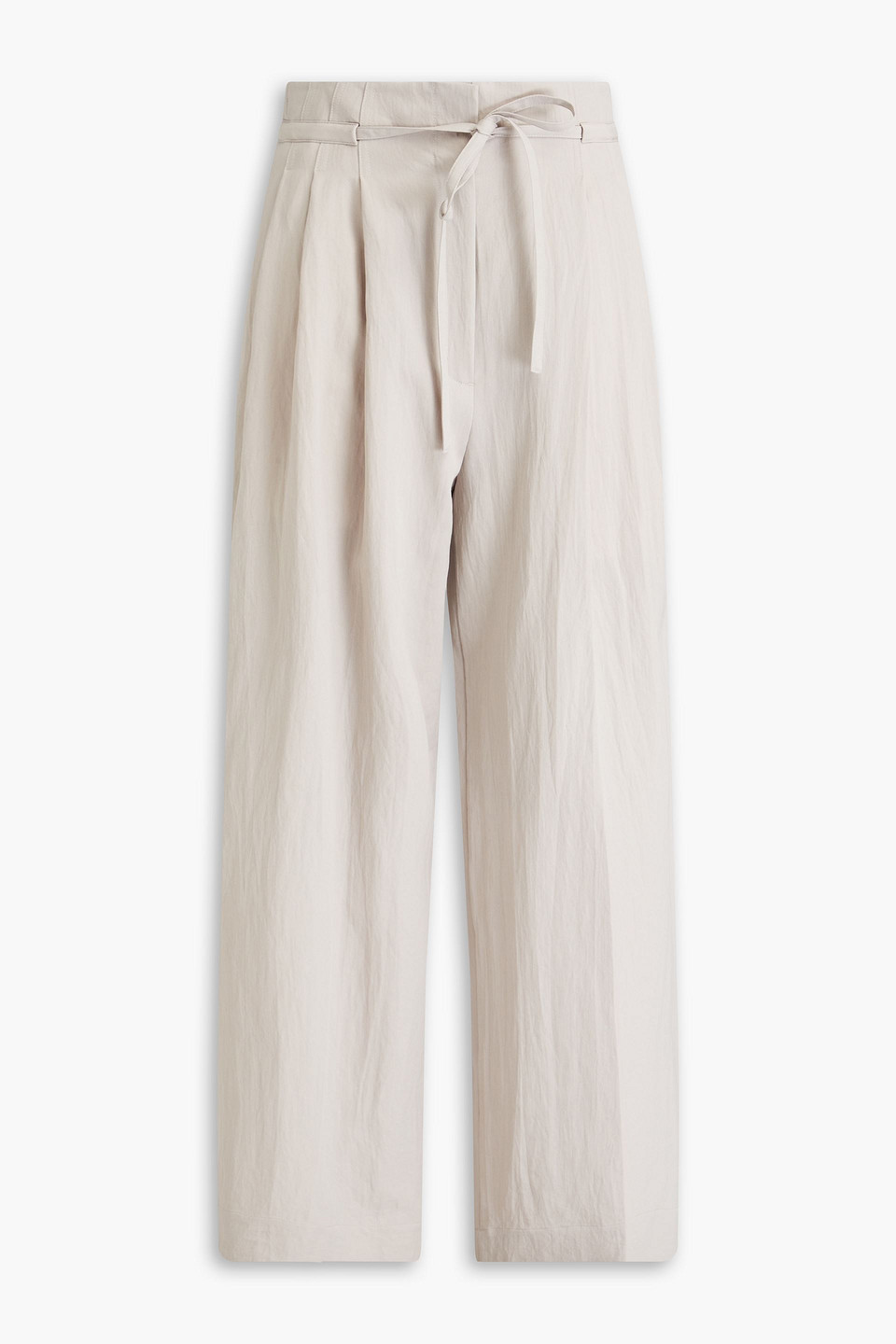3.1 Phillip Lim Pleated Wool-blend Twill Wide-leg Pants In Stone