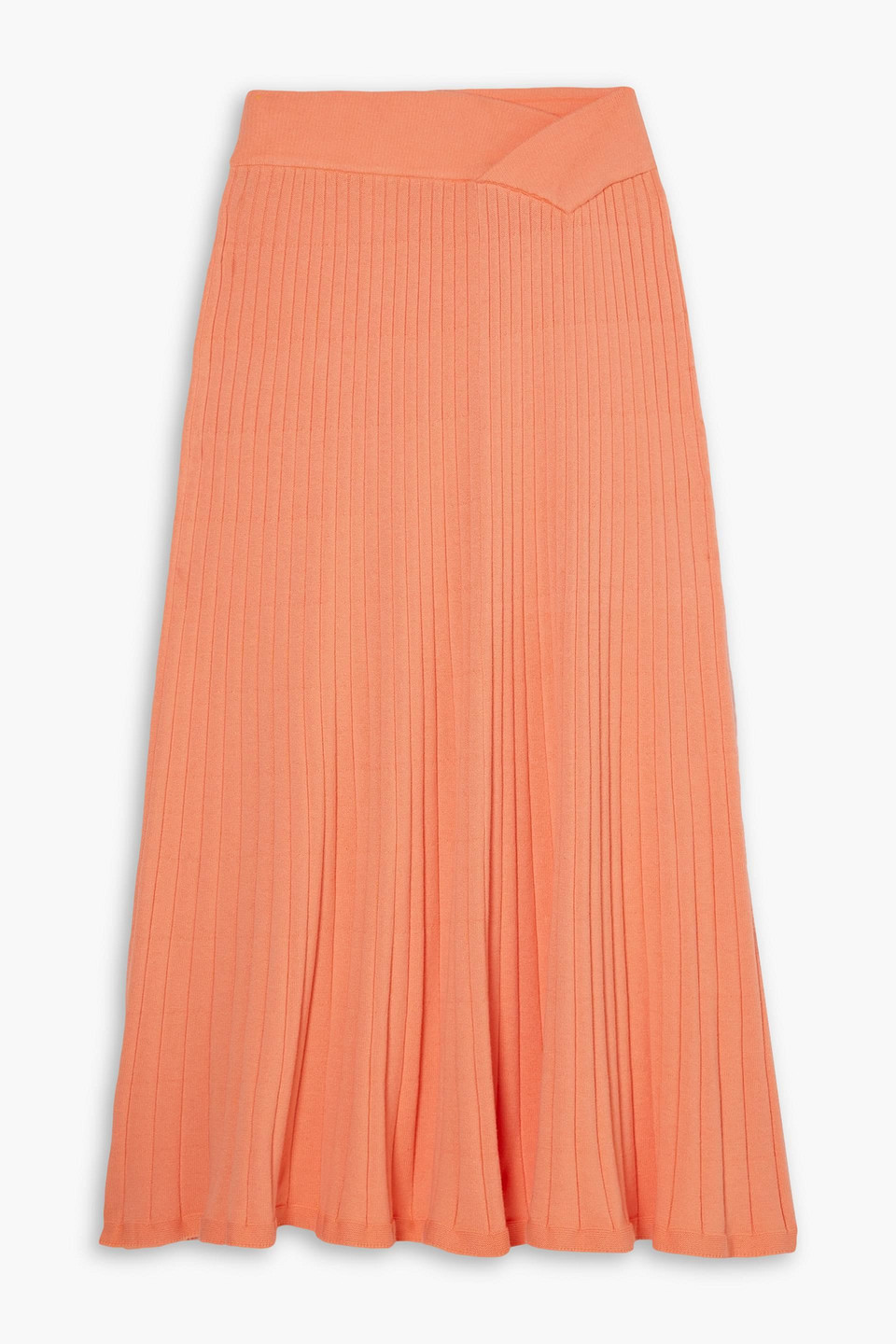 Anna Quan Orange Celeste Midi Skirt In Coral