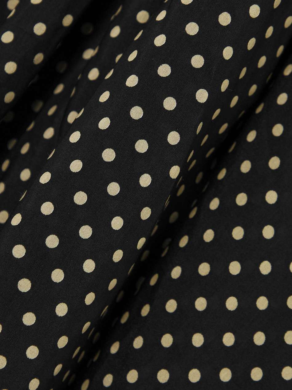 asymmetric cutout polka-dot cotton and silk-blend maxi dress