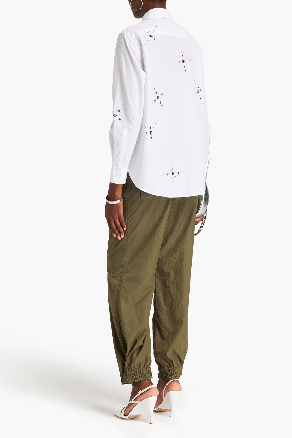 3.1 PHILLIP LIM Liberty embellished cotton-blend poplin shirt