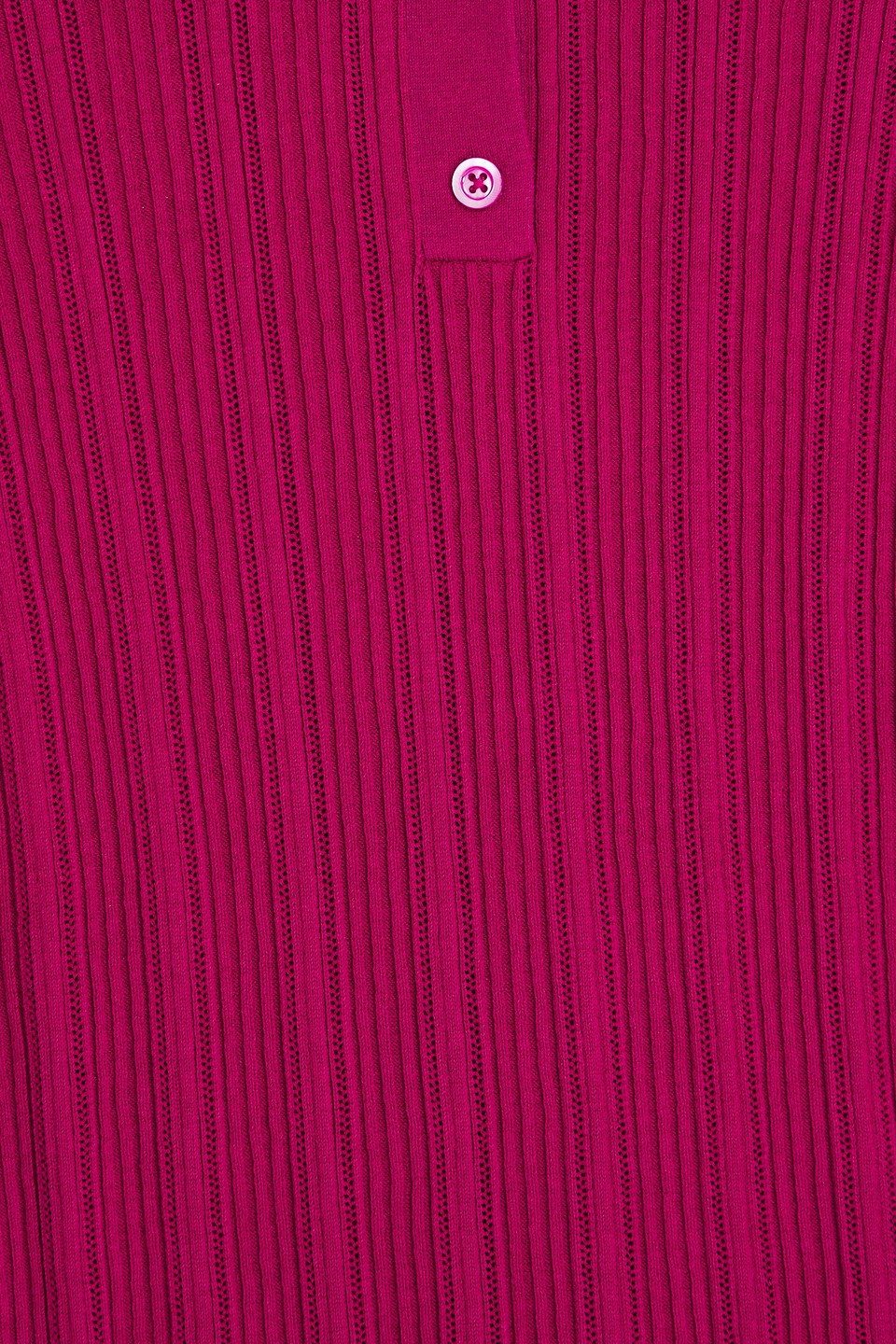 3.1 Phillip Lim Ribbed Cotton-blend Polo Shirt In Magenta