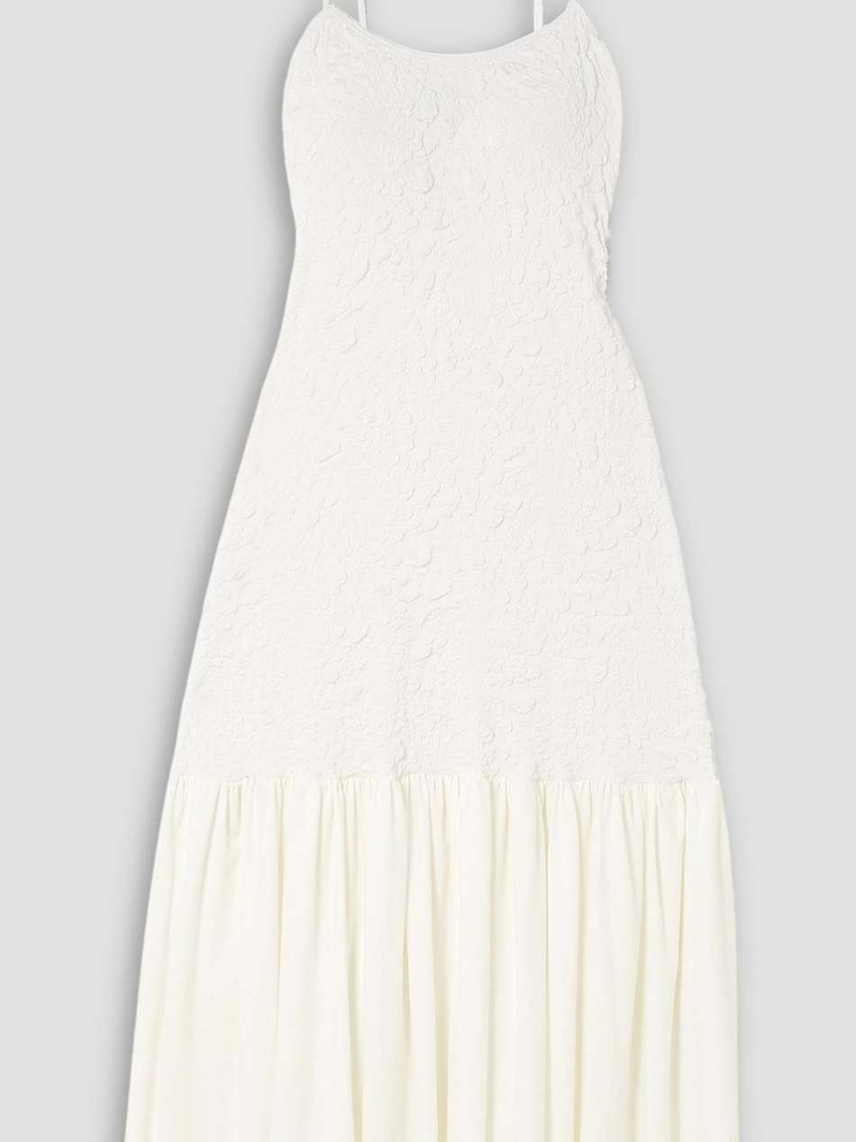 erina popcorn jersey midi dress