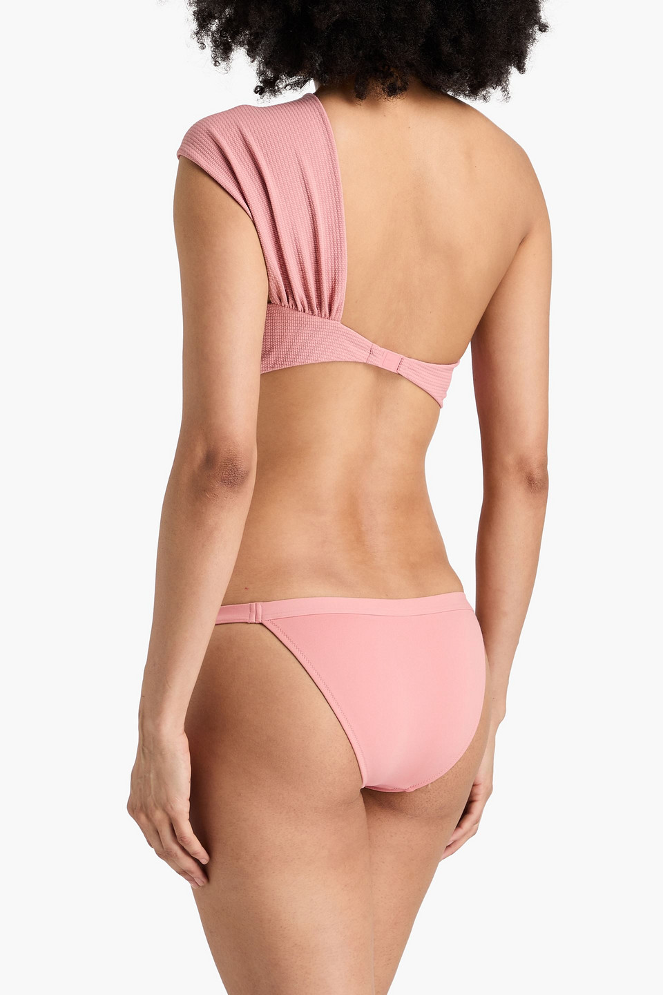 MARYSIA VENICE GATHERED ONE-SHOULDER BIKINI TOP 