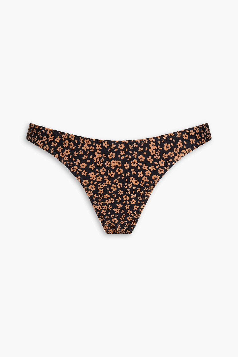 Matteau The Nineties Floral-print Low-rise Bikini Briefs In Black