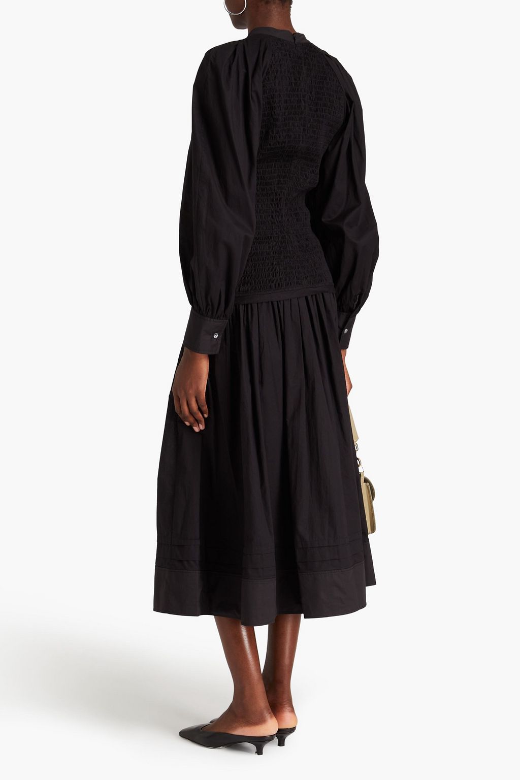 3.1 PHILLIP LIM بلوزة من قطن بوبلين بتأثير مزموم