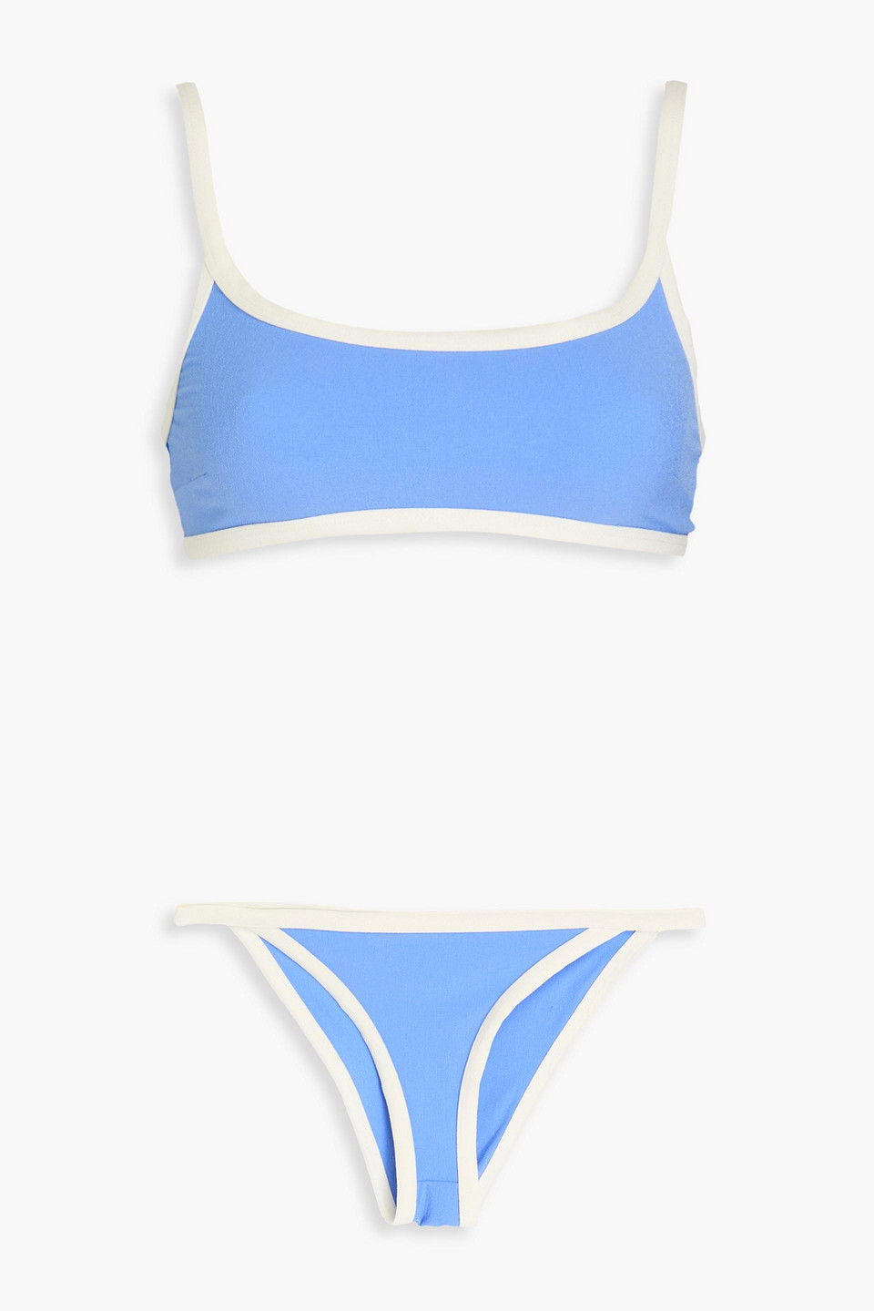 Lisa Marie Fernandez The Kk Stretch-crepe Bikini In Azure