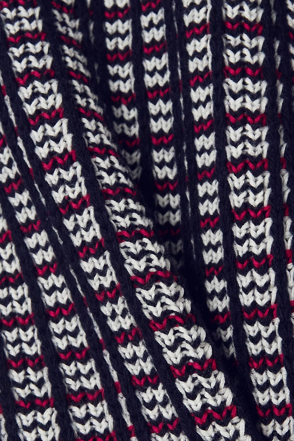 3.1 PHILLIP LIM بلوزة بياقة هالتر الدائرية من مزيج قطن بحبكة الجاكار