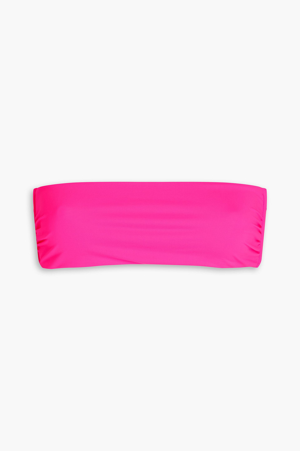 Mara Hoffman Abigail Neon Stretch-econyl Bandeau Bikini Top In Bright Pink