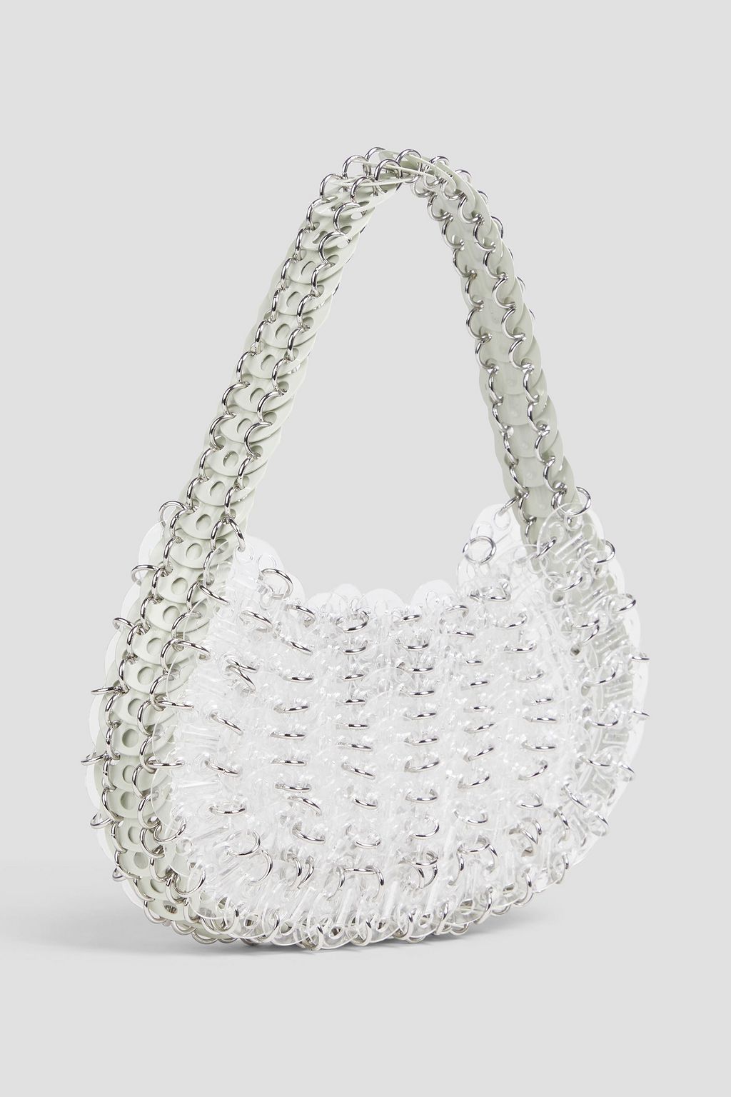 RABANNE 1969 Mini Mess two-tone acrylic and chainmail tote