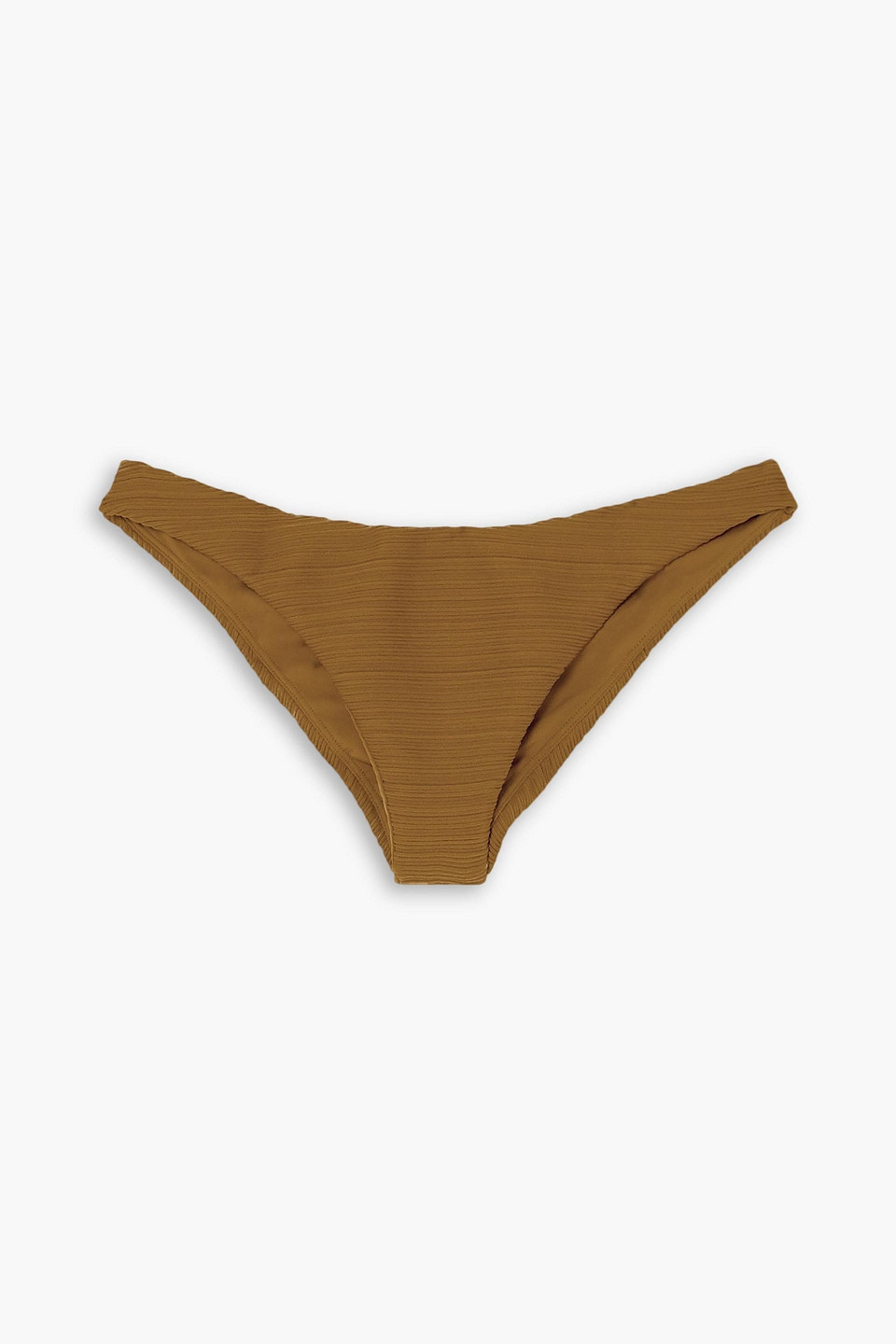 Mara Hoffman Reva Ribbed Bikini Briefs In Army Green