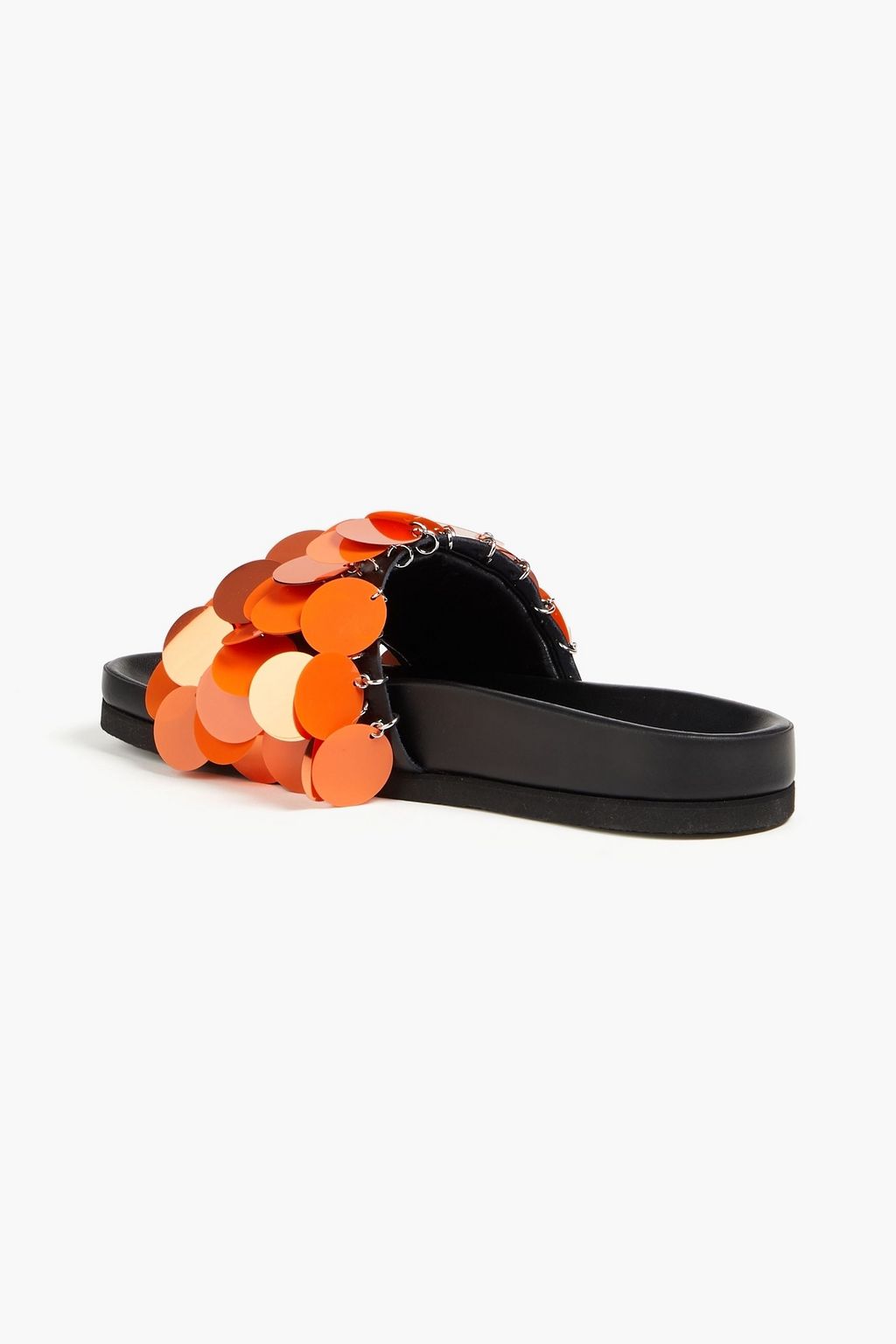 RABANNE Sequin-embellished leather slides