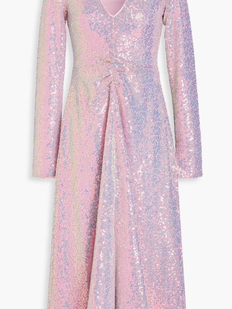 sierra sequined stretch-tulle midi dress