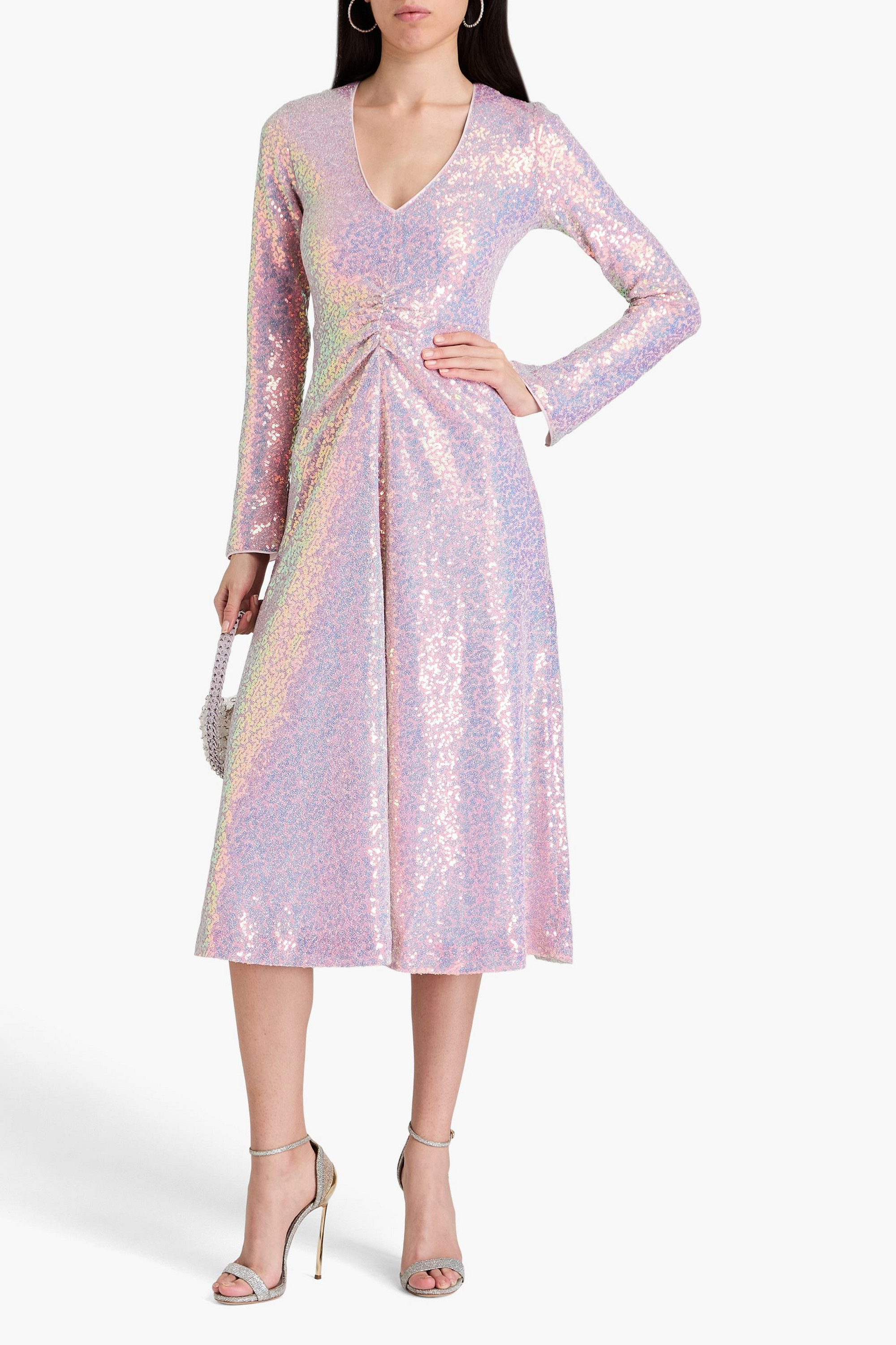 ROTATE Birger Christensen Sierra sequined stretch-tulle midi dress